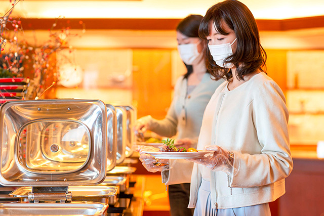 ブッフェスタイルのレストランにおける感染症対策